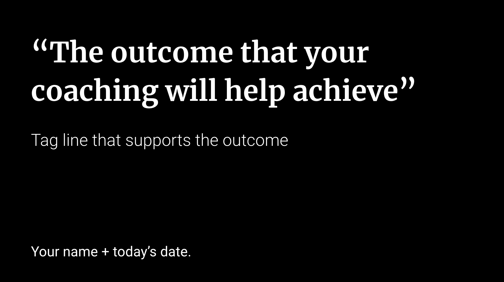 How to create a coaching pitch deck [free template] Practice